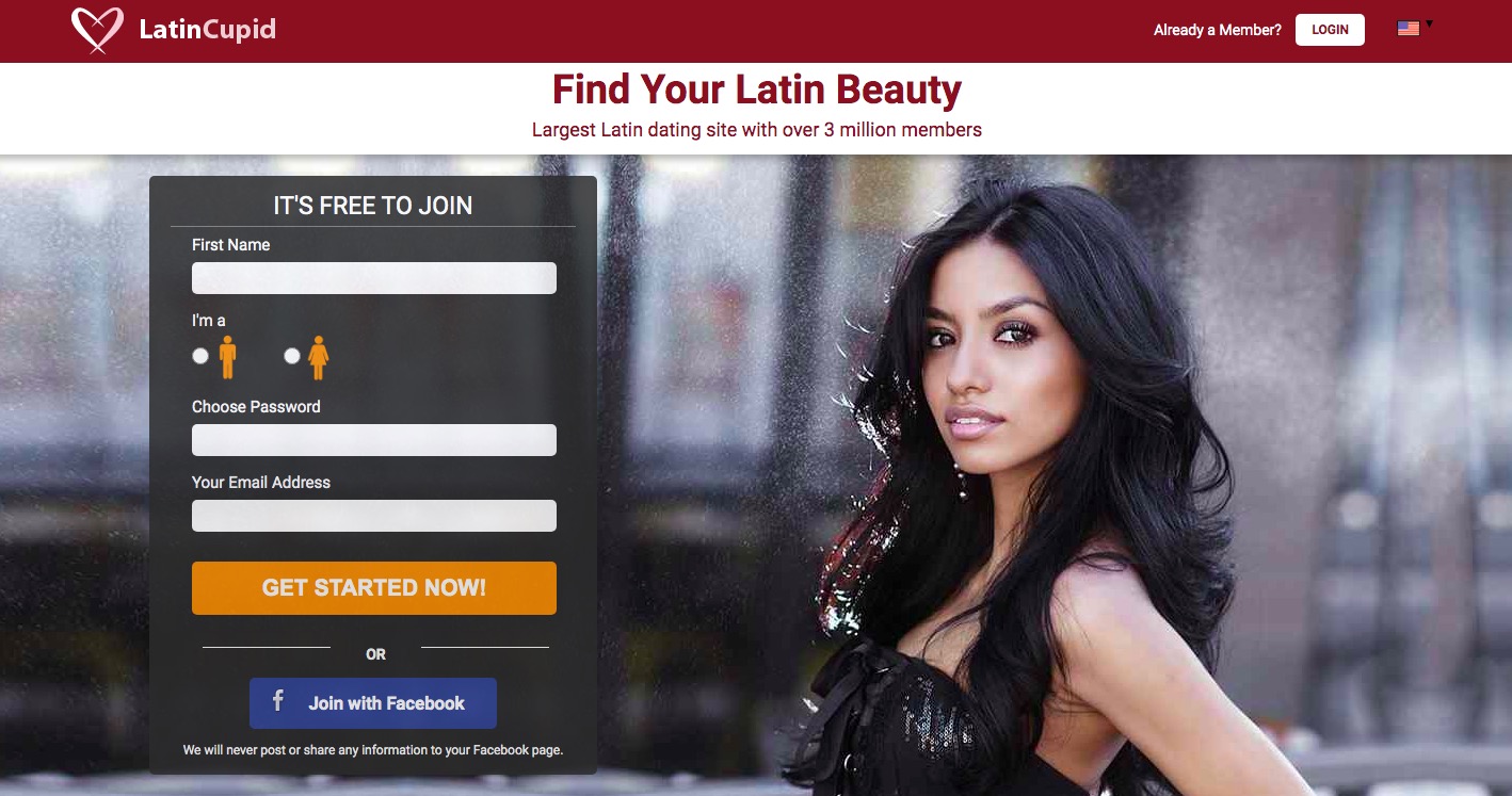 LatinCupid main page