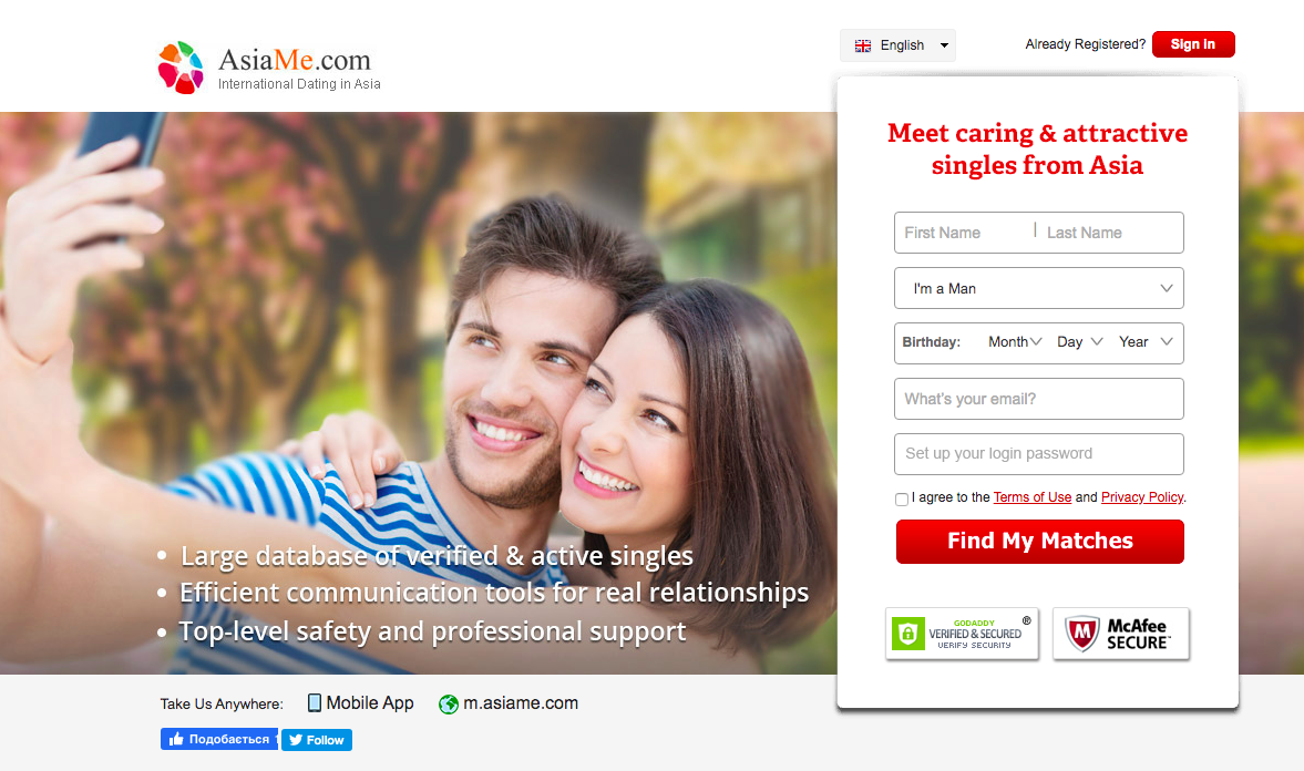 AsiaMe main page