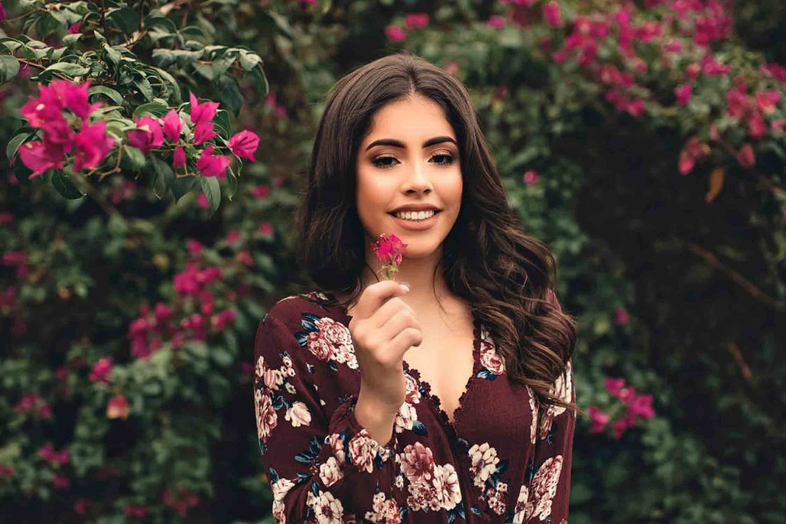 Puerto Rican girl with flower