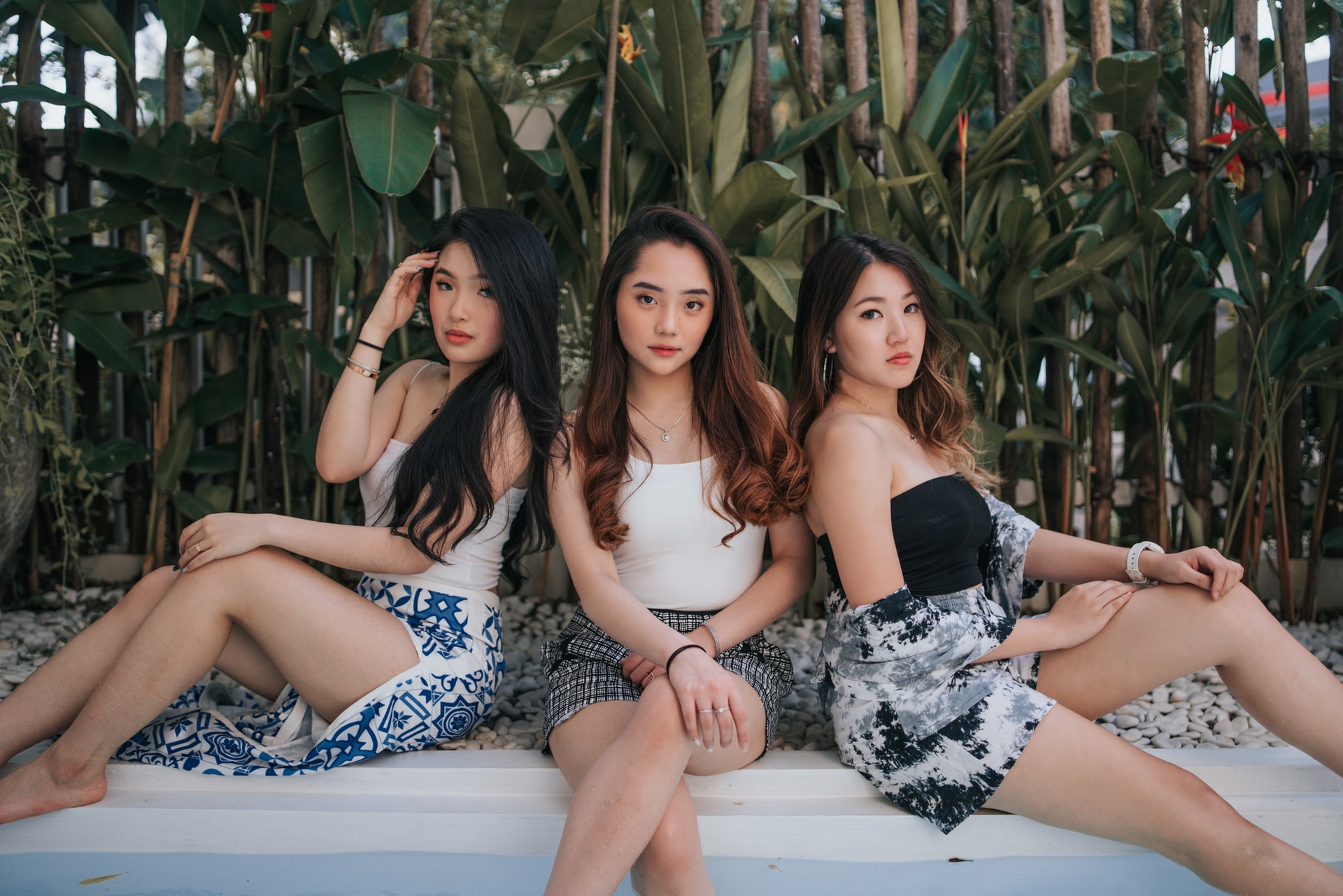 three hot Korean girls brides