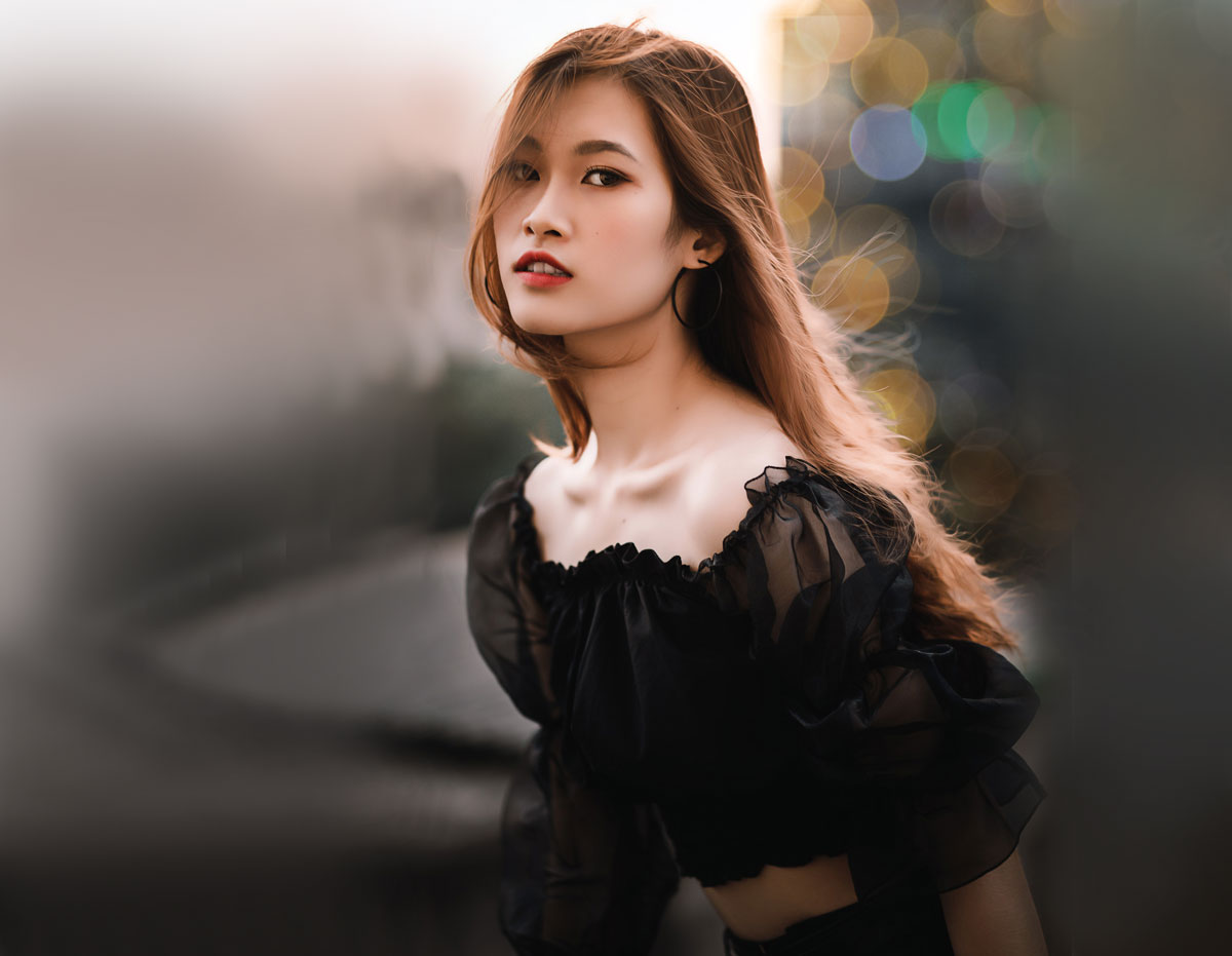 asian girl with a magic glance