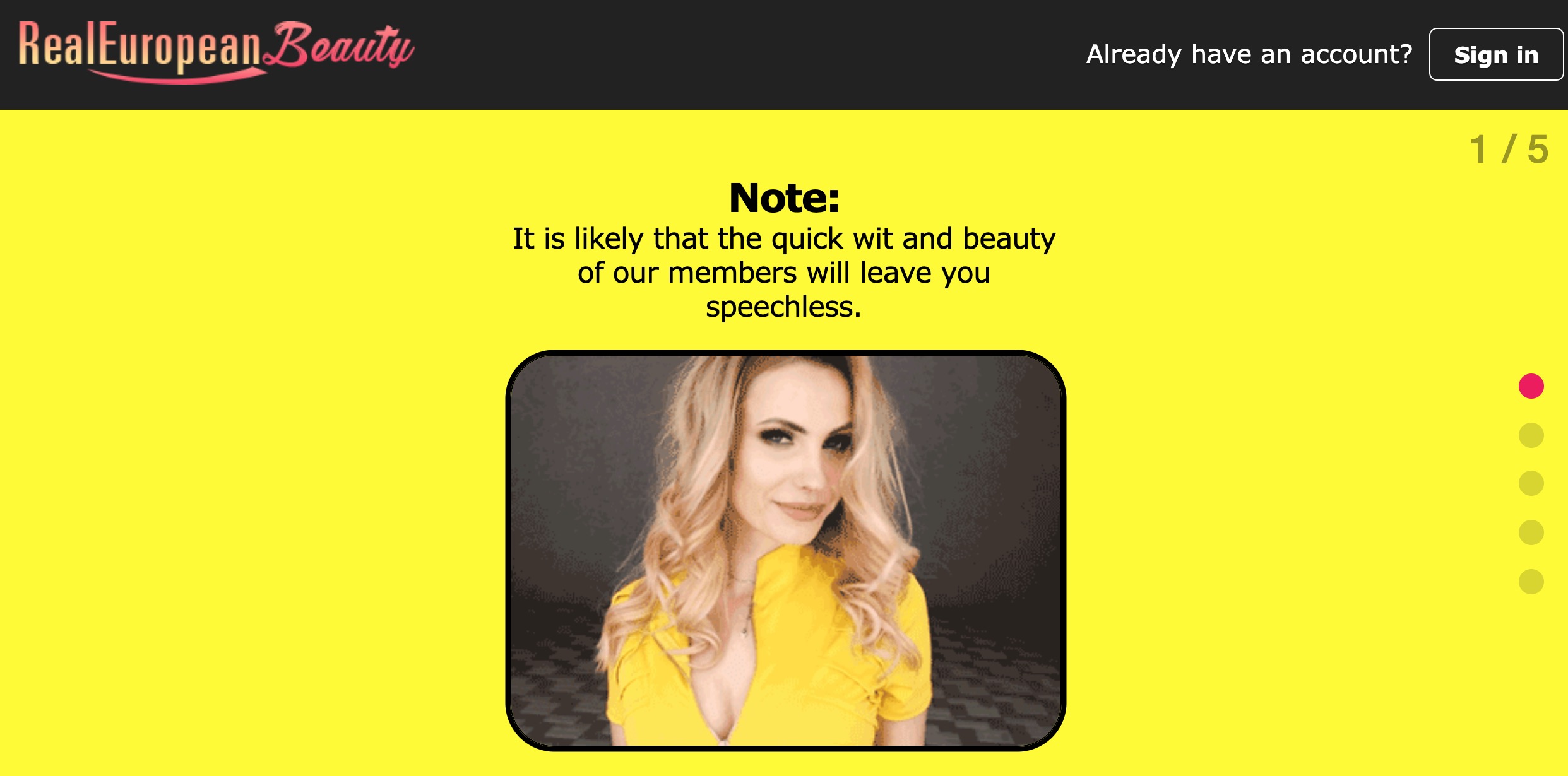 RealEuropeanBeauty main page